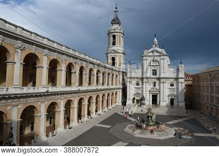 The Sanctuary Of Madonna At Loreto On Marche In Italy