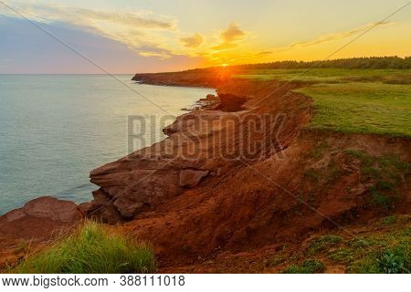 Sunrise View In The Oceanview Lookoff, Cavendish, Prince Edward Island, Canada