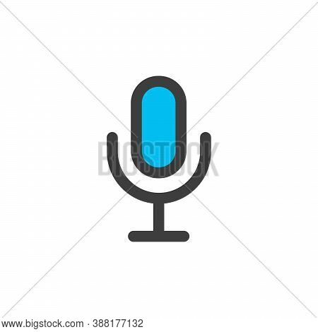 Microphone Icon. Mic Studio Symbol. Stock Vector Illustration Isolated