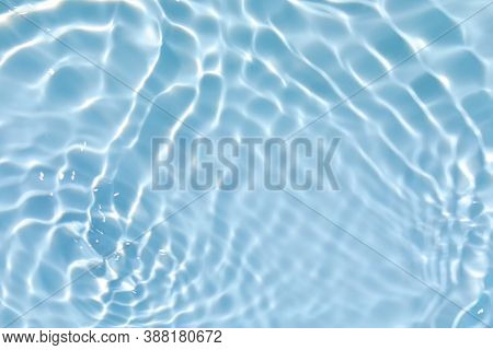 Transparent Blue Colored Clear Calm Water Surface Texture