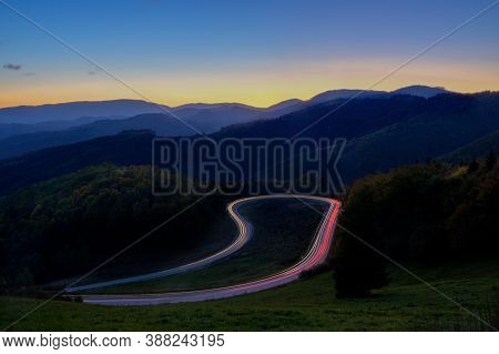 Dobsina When Viewed From Above On The Winding Road And Valley