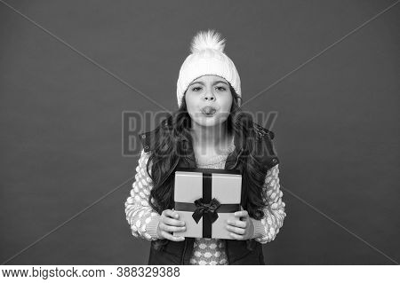 Meanie Grimace. Christmas Gifts. Receiving Surprise Present Concept. Gift For Female. Send Parcel. D