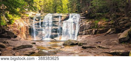 Waterfalls On The River - Mumlava Waterfall, Krkonose National Park, Czech Republic
