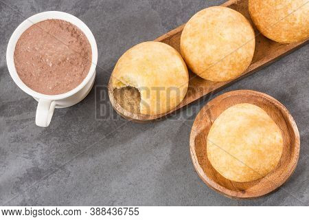 Almojabana, Traditional Colombian Food - Drink Of Chocolate