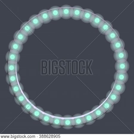 Led Strip Lights Circle Icon. Cartoon Of Led Strip Lights Circle Vector Icon For Web Design Isolated