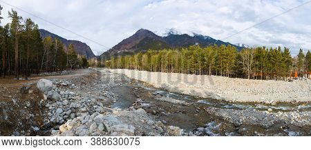 Sayan Mountains And Forest In The Village Of Arshan.
