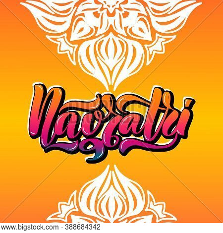 Illustration Of Happy Navratri Celebration. Holiday Template