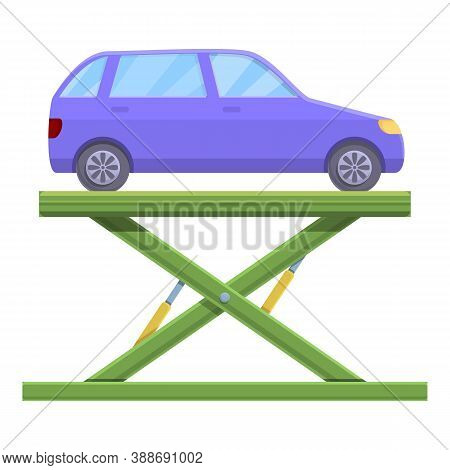 Hydraulic Lift Icon. Cartoon Of Hydraulic Lift Vector Icon For Web Design Isolated On White Backgrou
