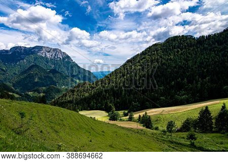 Summer View Of The Logar Valley In Kamnik Mountains, Slovenia