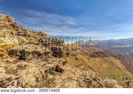 View Of Ethiopian Beautiful Semien Or Simien Mountains National Park Landscape In Northern Ethiopia.