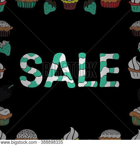 Seamless. Vector Format. Sale Discount Background For The Online Store, Shop, Promotional Leaflet, P