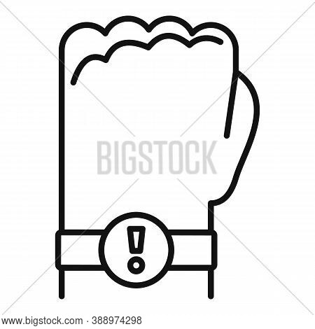 Deadline Smartwatch Notification Icon. Outline Deadline Smartwatch Notification Vector Icon For Web 