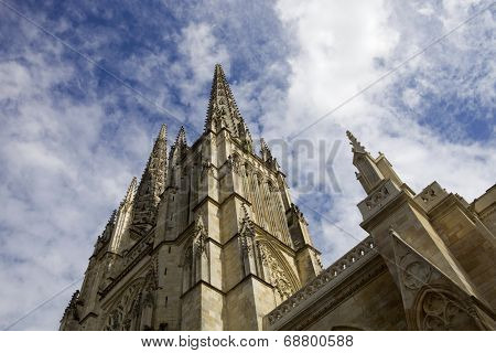 St Michel cathedral high tower in bordeaux, france