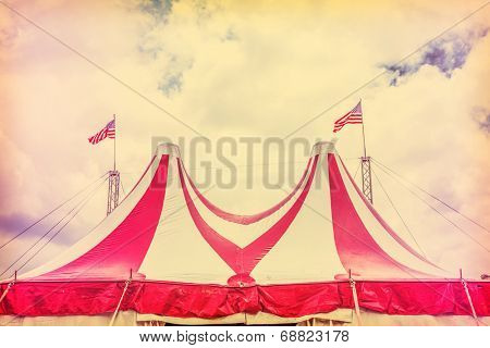 Circus tent and sky