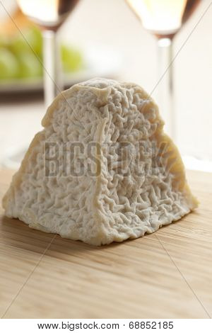 Fresh  Pouligny St. Pierre cheese for dessert