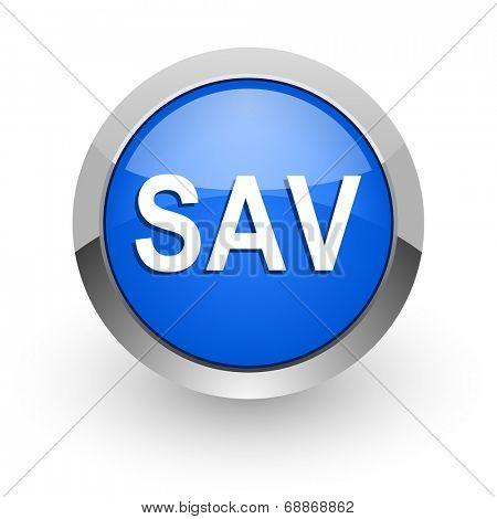 sav blue glossy web icon