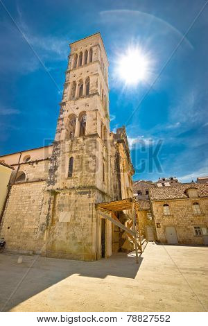 Town Of Hvar Church Tower
