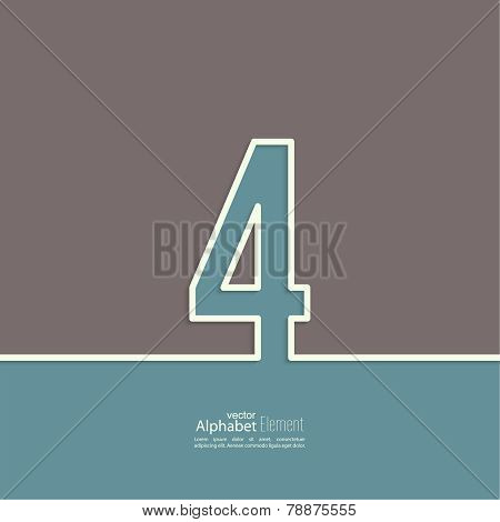 The number. abstract background.