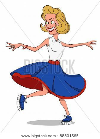 beautiful girl dancing.