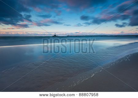 Baltic Shore And Moutch Of Vistula River