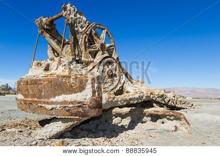 Rusty Crane In The Salton Sea