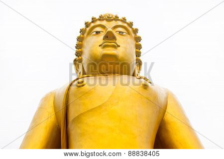 Golden Buddha Isolated On White