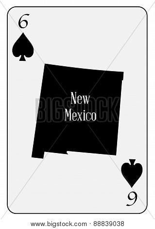 Usa Playing Card 6 Spades
