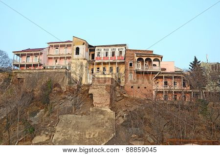 Old Tbilisi. Residential buildings in Avlabar area
