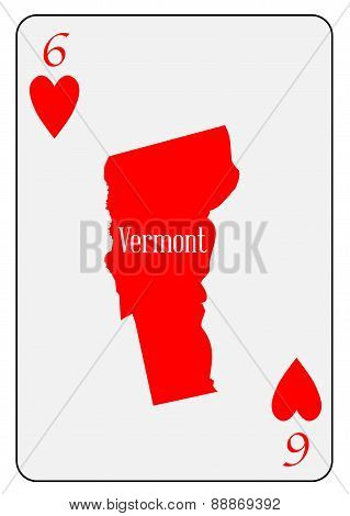 Usa Playing Card 6 Hearts