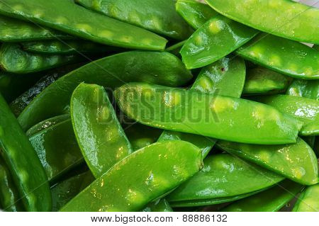 Swow Peas Cooked, Food Background