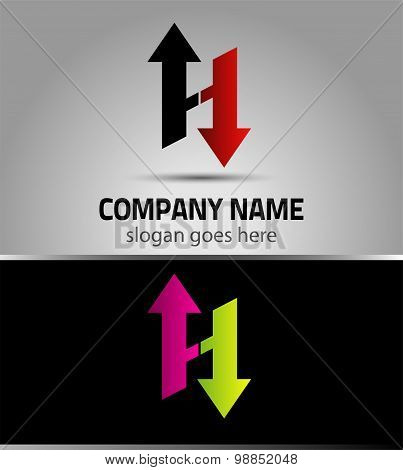 Letter H logo icon design template elements
