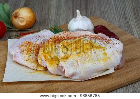 Raw Chicken Thights