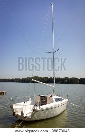 Little Sailing Boat Or Yacht