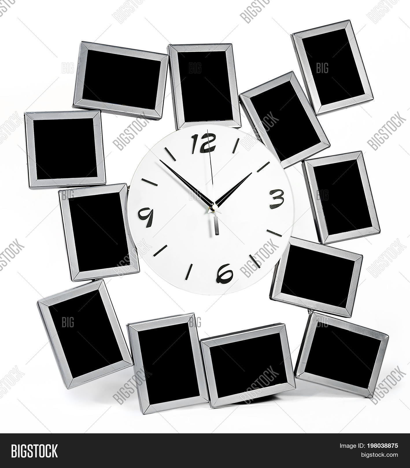 Black White Wall Clock Image & Photo (Free Trial) Bigstock
