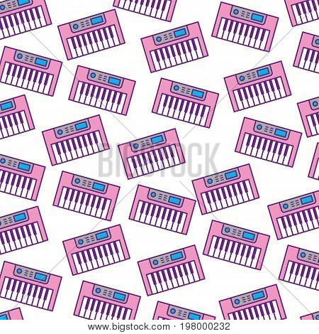 Synth console pattern background vector illustration design