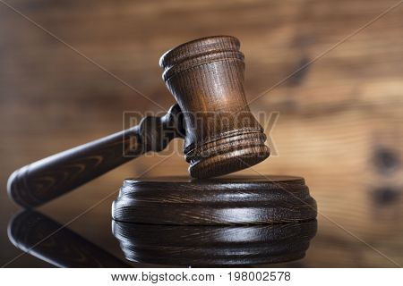 Gavel. Auction and business concept. Place for logo and text.