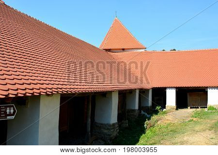 Old Fortified Medieval Saxon Church In Dirjiu, Transylvania