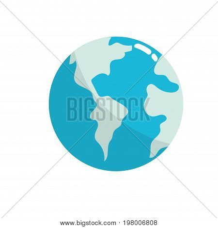 global earth planet to geography ubication vector illustration