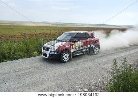 Tulcea, Romania - June 11: Competitors In Danube Delta Rally Stage In National Rally Championship &