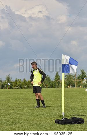 Ghimbav, Brasov, Romania - Agust 3: Soccer Football Training Camp For Kids, Children At Forex Ghimba