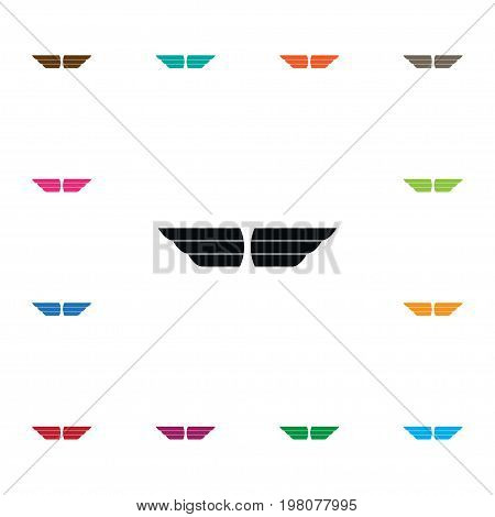 Emblem Vector Element Can Be Used For Wings, Flight, Emblem Design Concept.  Isolated Flight Icon.