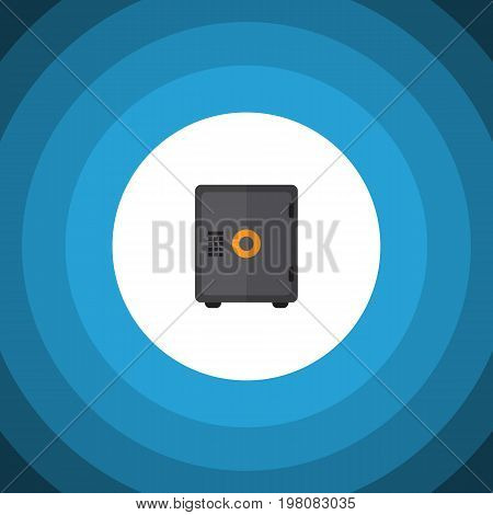 Strongbox Vector Element Can Be Used For Strongbox, Safe, Bank Design Concept.  Isolated Safe Flat Icon.