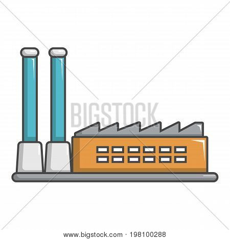Factory building icon. Cartoon illustration of factory building vector icon for web design