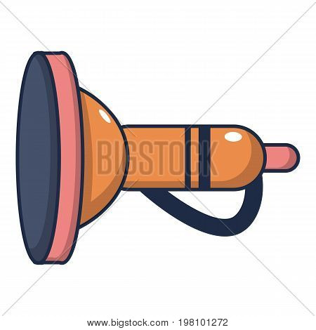 Cute toy trumpet icon. Cartoon illustration of cute toy trumpet vector icon for web design