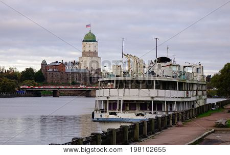 Tourist Boat On The Lake In Vyborg, Russia