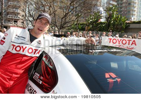 LOS ANGELES - APR 16: Michael trucco deltager Toyota Grand Prix Pro Celeb Race på Toyota Gra