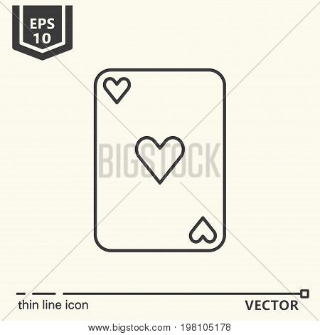 Casino Theme. Vector Single Isolated Icon.