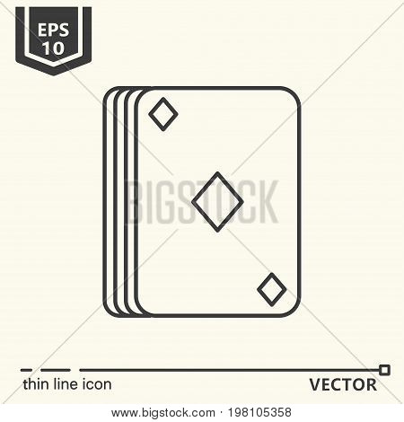 Casino Theme. Vector Single Isolated Icon.