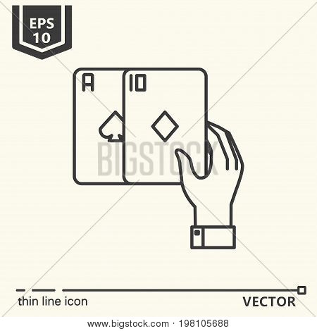 Casino Theme. Vector Single Isolated Icon.