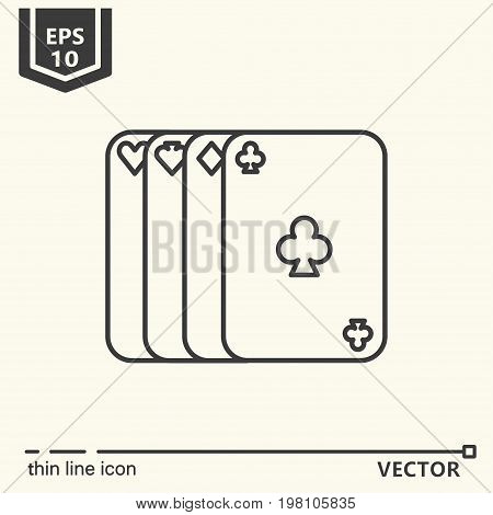 Casino Theme. Vector Single Isolated Icon.